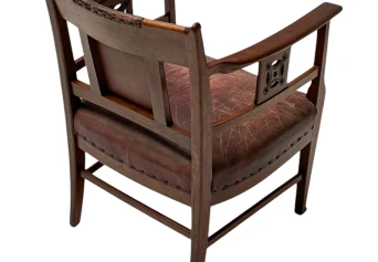 Jac. van den Bosch Arts & Crafts Club Chair for 't Binnenhuis Amsterdam, 1900s
